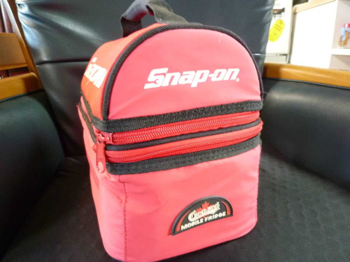 Snap-on 赤 ストライプ ランチバッグ Snap-on 赤 ストライプ ランチバッグ
